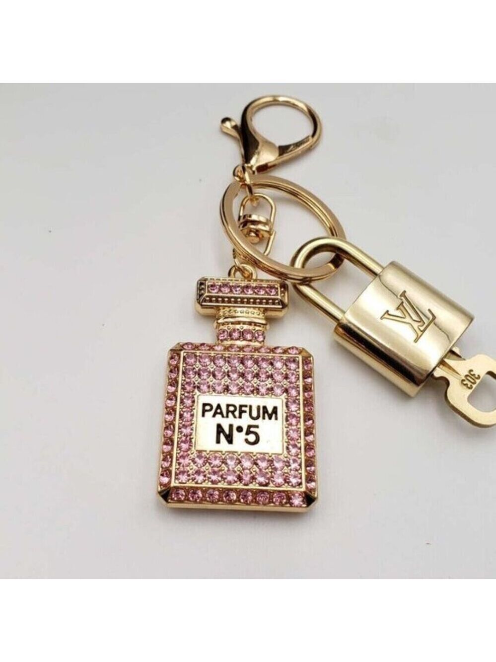 Authentic Louis Vuitton Lock & Key with unbranded Bagcharm, Keycharm, Keychain - Picture 8 of 9